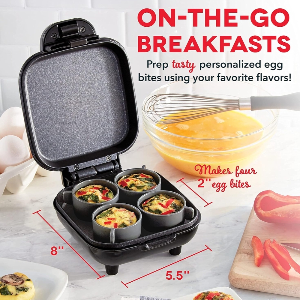 Portable Black Egg Bite Maker
